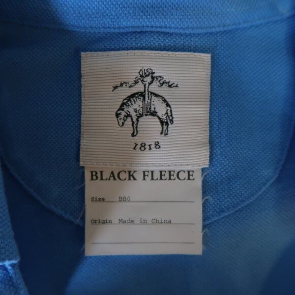 BLACK FLEECE Size XS Blue Pique Button Down Collar POLO - Picture 7 of 7